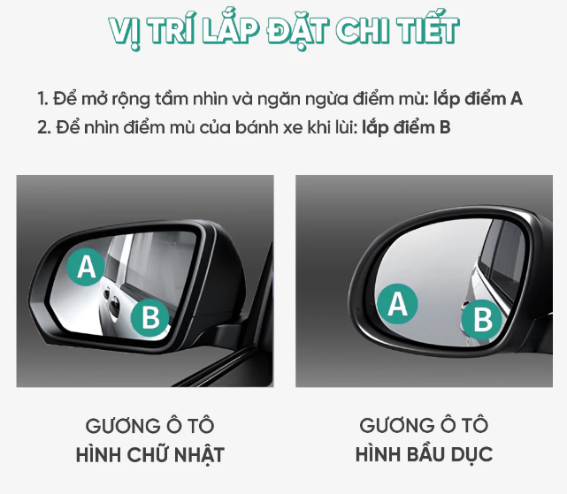 Gương Cầu Lồi Ô Tô UHERO Chính Hãng – Xoay 360 Độ, Xoá Điểm Mù Tuyêth Đối - Ảnh 5